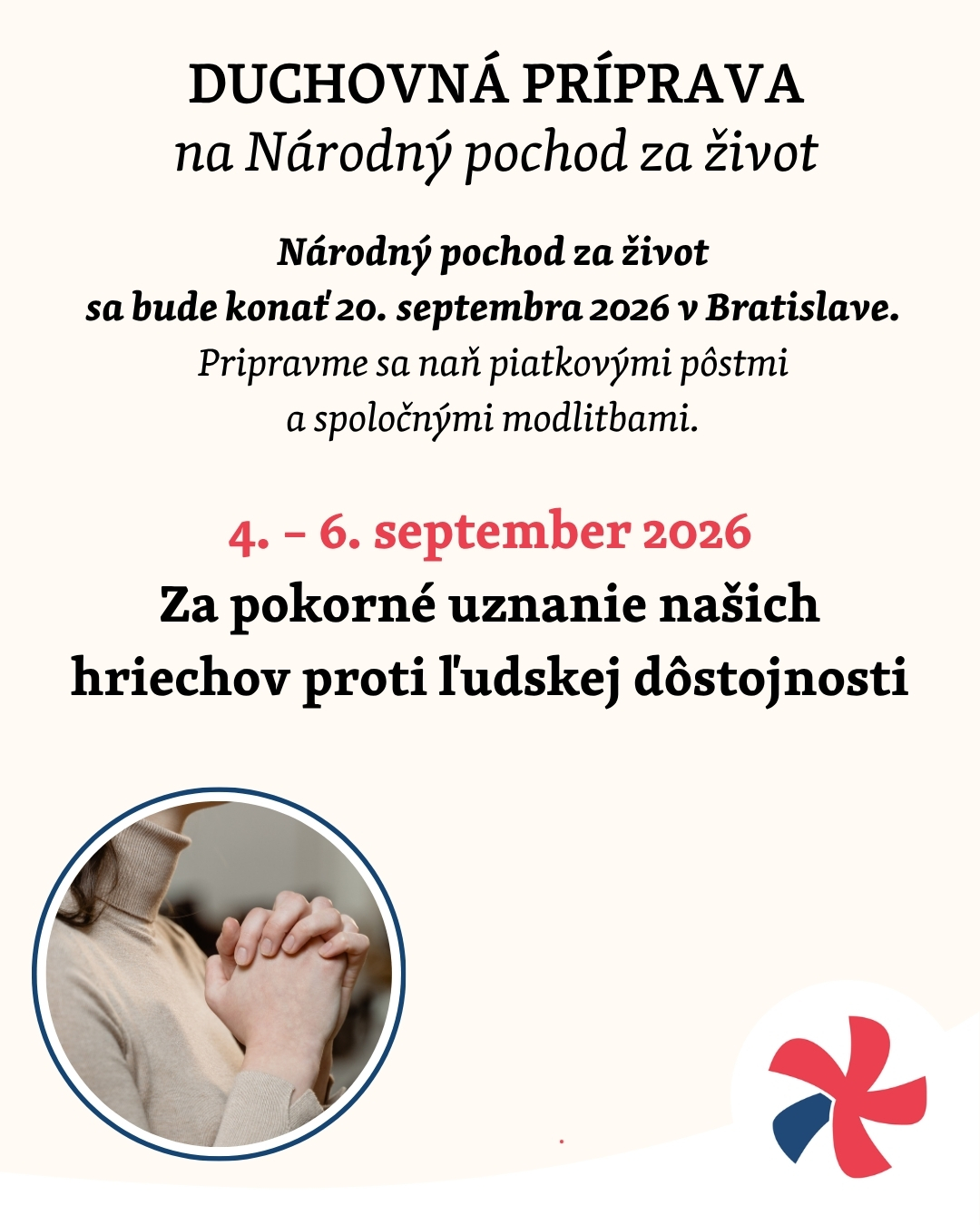 Modlime sa za Národný pochod za život 2026